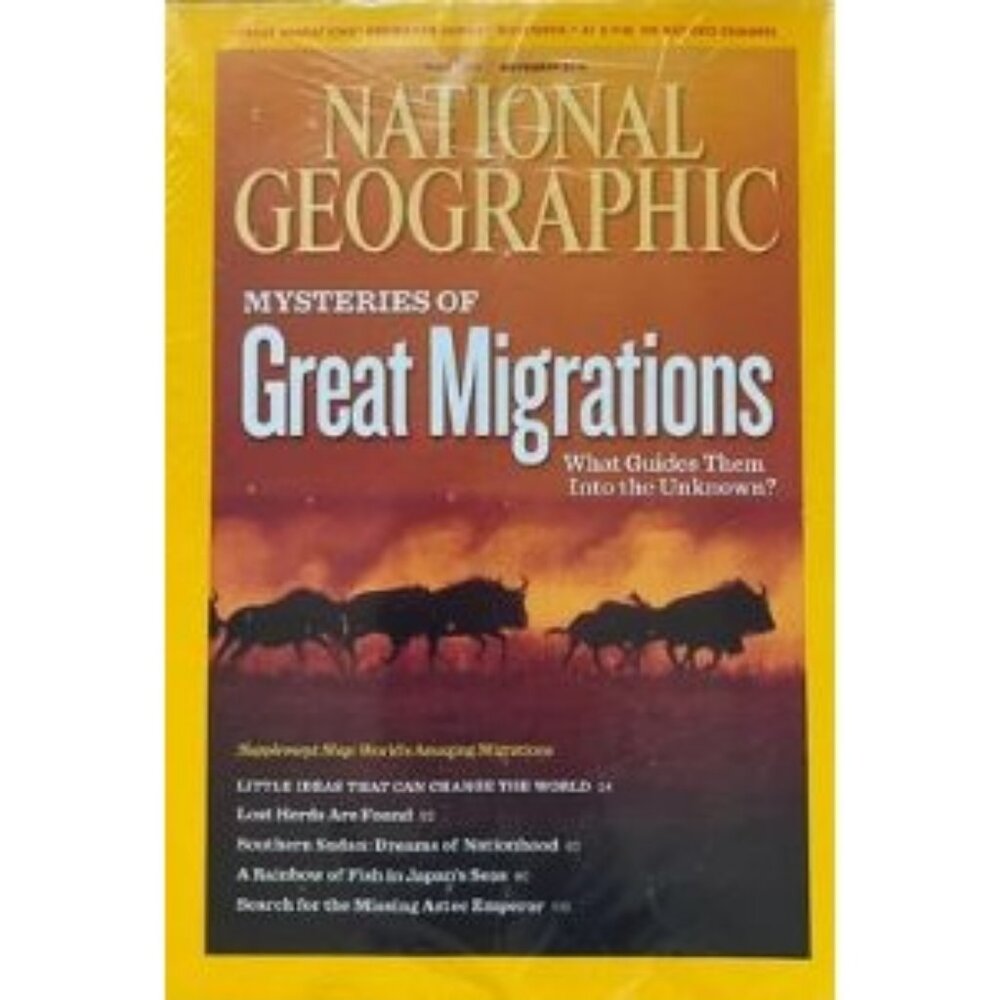 National Geographic Magazine Mysteries Of Great Migrations November 2010 Issue